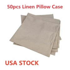 50pcs Linen Sublimation Blank Pillow Case Sofa Car Waist Cushion Cover USA