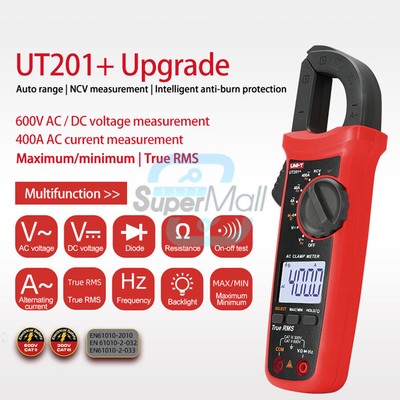 UNI-T Digital Clamp Meter Multimeter True RMS Auto Range Voltmeter Ammeter Ohm