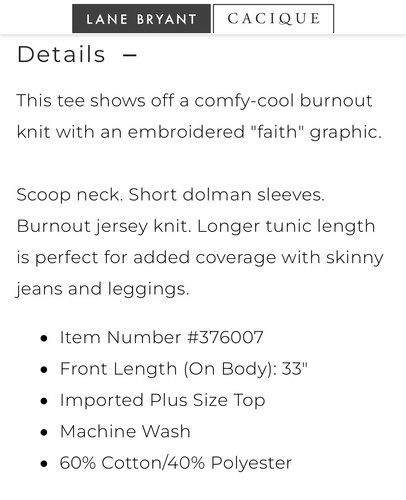 Lane Bryant FAITH Graphic Tee Sexy Active Trendy Plus Size 4x Summer Look - Picture 4 of 4