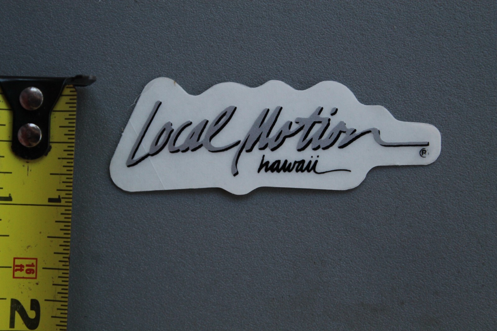 LOCAL MOTION Hawaii Surfboards Clear Silver LM3 OG 80's Vintage Surfing STICKER