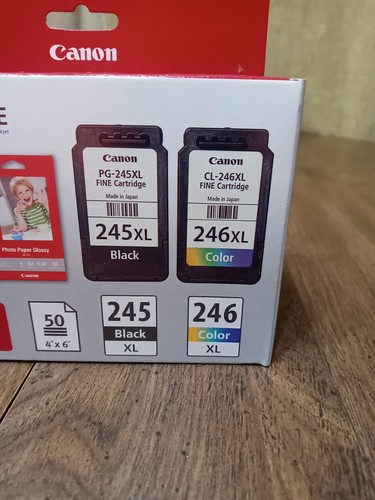 Canon Combo Pack Ink Cartridges - 245XL Black, 246XL MultiColor & 50 Photo Paper - Picture 2 of 4