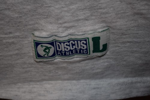 Discus Athletic vtg Usa Made Light Gray Tank Top Shirt Men's Large M/L - Picture 3 of 3
