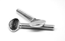 1/4"-20 x 1" Coarse Thread Thumb Screw Type B No Shoulder Zinc Plated