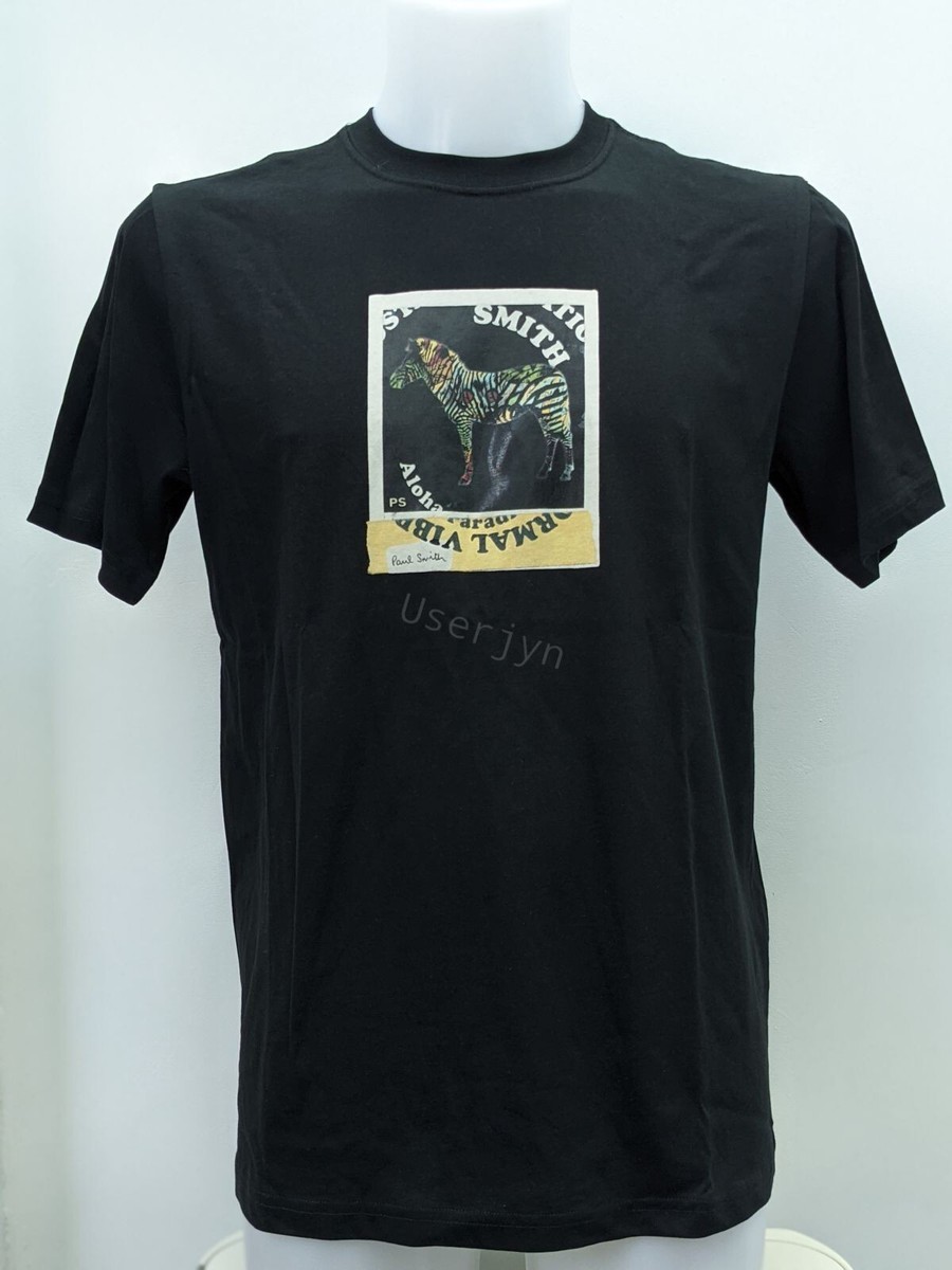 Paul Smith T-shirt -BNWT Black Signature Zebra Regular-Fit t-shirt 