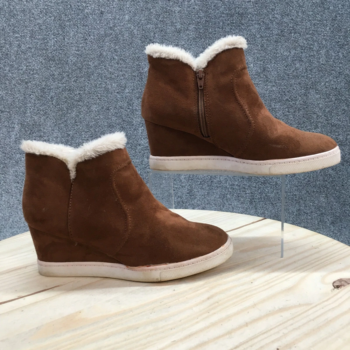Brown top winter booties