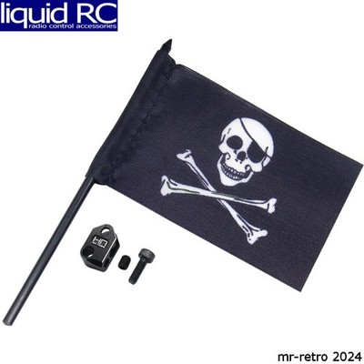 Hot Racing MMJ330FM 1/18 jolly roger flag W/Alum. Mount Grom