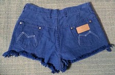 Vintage Maverick Blue Denim Shorts Cutoff Cowgirl Women's 11/12 1970's Booty USA
