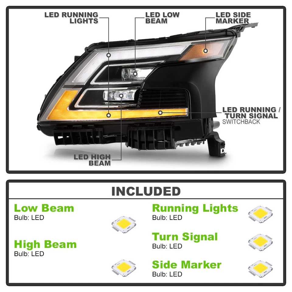 Faro LED completo de fábrica lado del conductor para Nissan Armada 2021-2024 Foto 4 de 4