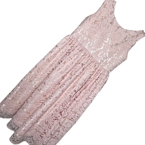 Toddlers & Tulle Girls Pink Lace Party Dress Bow Back Size 10 Sleeveless - Picture 2 of 5