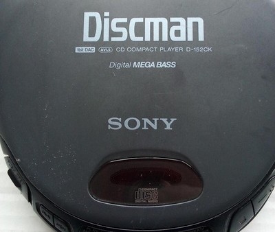 Sony D-152CK Portable CD Player Discman Mega Bass Tested Works AC Adapter