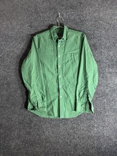 J.CREW Shirt Mens Medium Flex Oxford Button Down Cotton Green Preppy