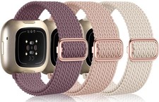 Bracelets Tressés Compatibles avec Fitbit Versa 3/4/Sense 2 Bracelet Sport Nylon