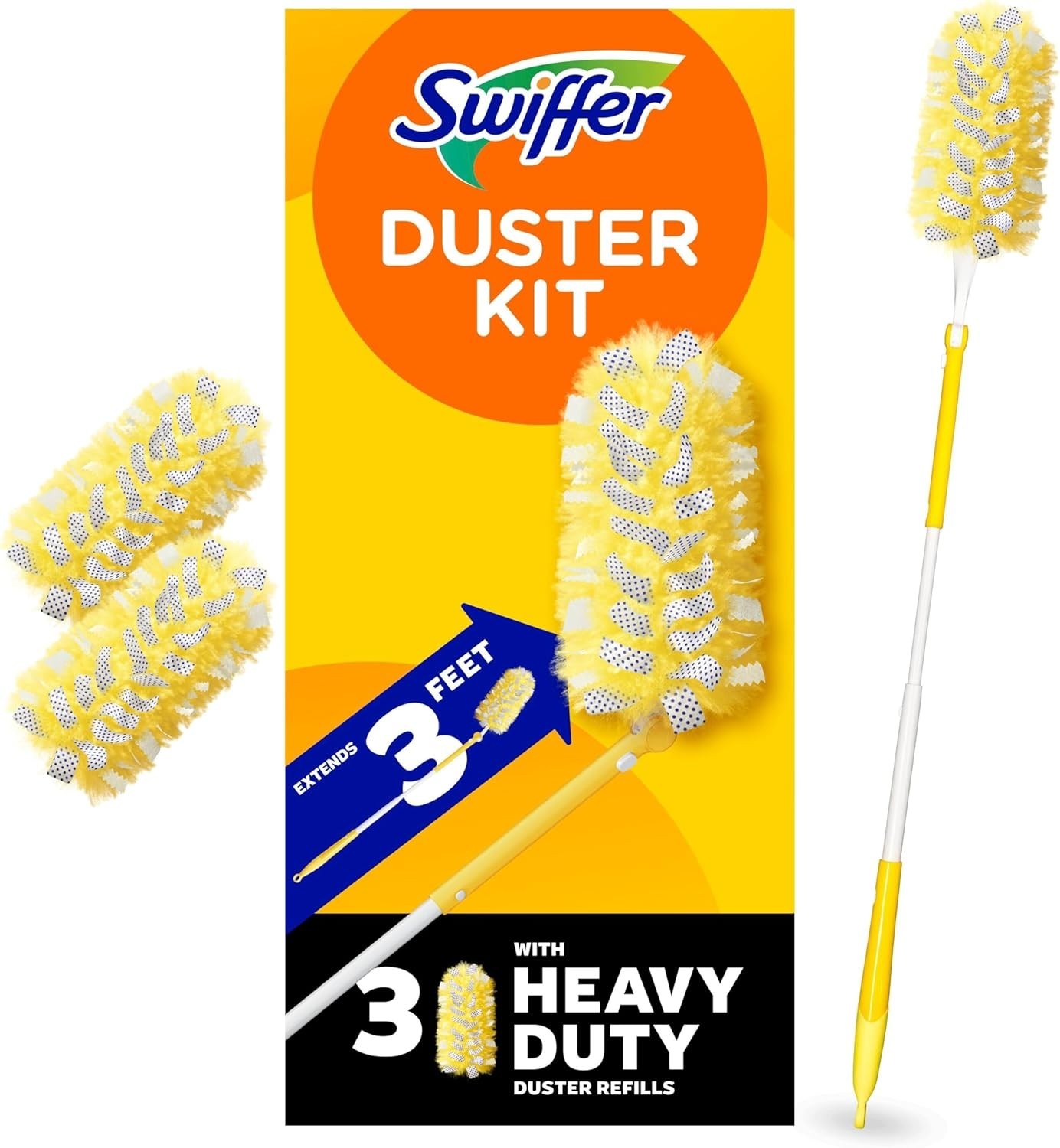 Swiffer Duster Heavy Duty 3 ft Extendable Handle Starter Kit