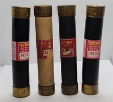 Lot of 4 -BUSSMAN FUSETRON FRS-35 600V 35A DUAL-ELEMENT TIME-DELAY FUSE [1WS2-6]