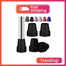 4 Pack Replacement Rubber Cane Tips 3/4 Inch Heavy Duty Rubber Crutch Tips Non S