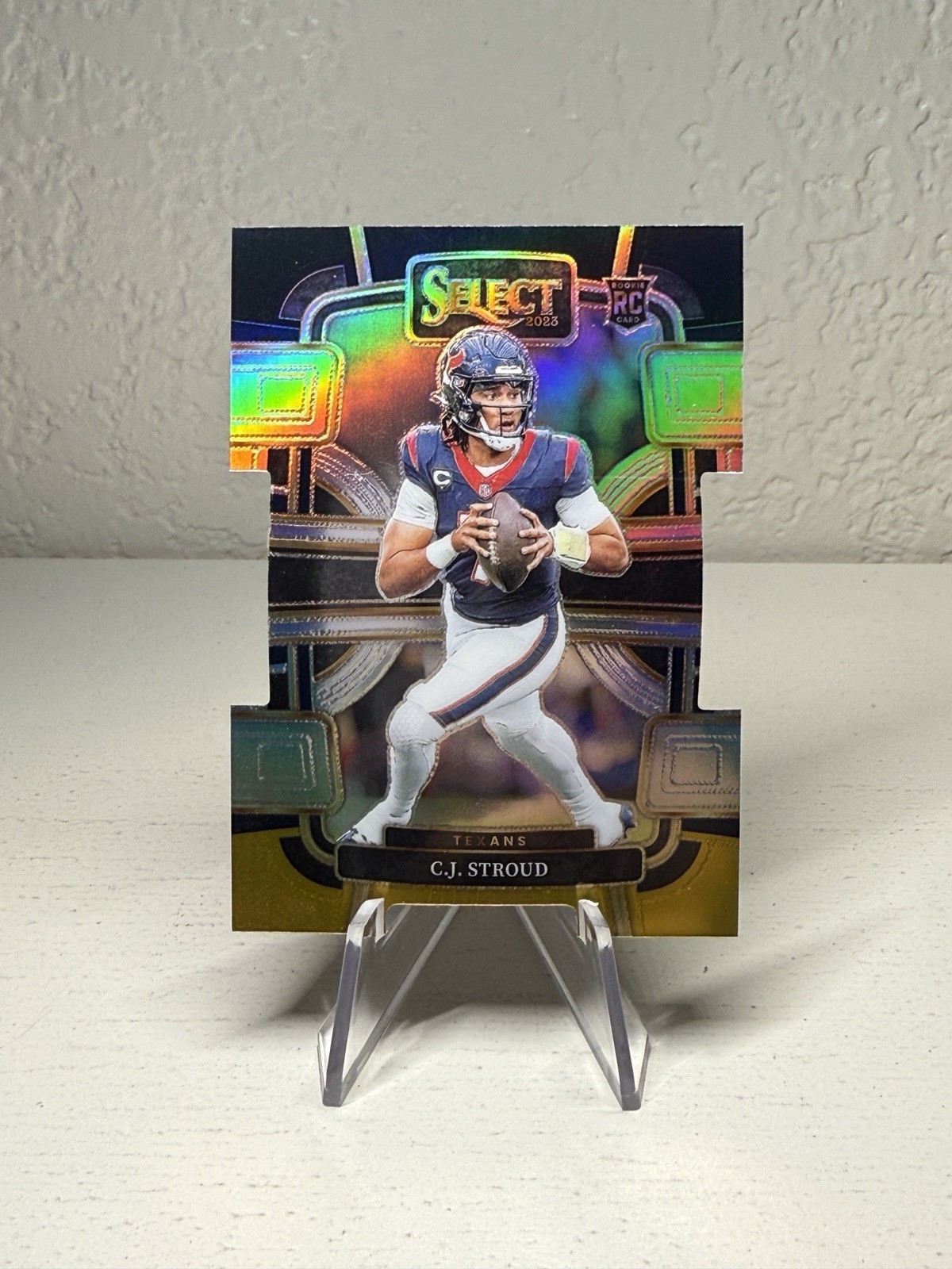 2023 Select C.J. Stroud RC Black and Gold Prizm Die Cut Concourse #41 Texans