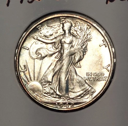 1942 S WALKING LIBERTY HALF DOLLAR  UNCIRCULATED CHOICE TO GEM BU