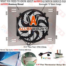 Aluminum Radiator Shroud Fan For 1955-1957 Chevy Bel Air 150 210 Nomad Del Ray Aluminum Radiator Shroud Fan For 1955-1957 Chevy Bel Air 150 210 Nomad Del Ray