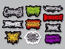 Slam Metal Vinyl Sticker Lot 10 Pack Set 1 Brutal Death Grindcore Metalcore Slam Metal Vinyl Sticker Lot 10 Pack Set 1 Brutal Death Grindcore Metalcore