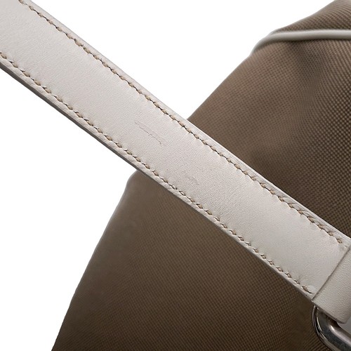 PRADA Logo jacquard handbag Canvas/Leather Beige/White BR3417 - Picture 12 of 16
