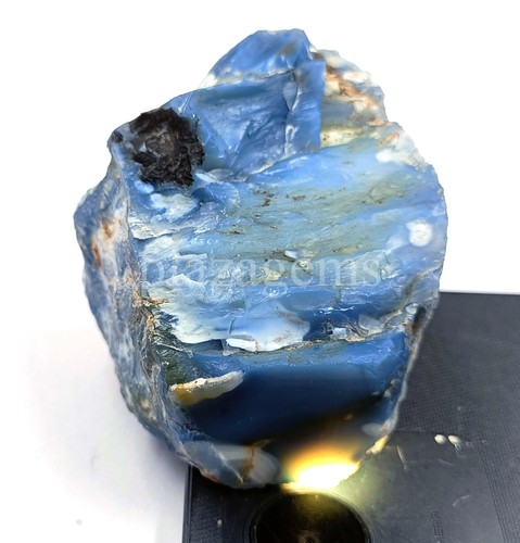 Natural Australian Sky-Blue Opal 807 Ct Certified Rough Opaque Gemstone 5ARI - Picture 9 of 9