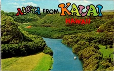 Postcard - Wailua River - Island Of Kauai Hawaii