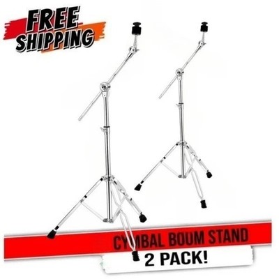 2Pack Straight Boom Cymbal Stand Double Braced Alloy Tripod Stand Holder Duty
