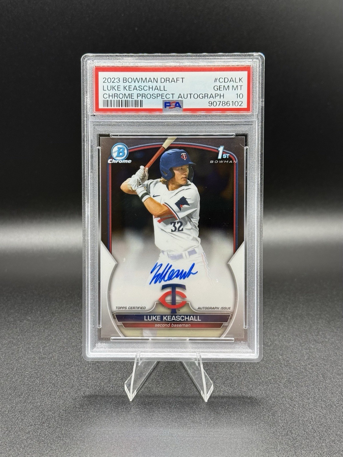 LUKE KEASCHALL - PSA 10 - 2023 Bowman Draft - Chrome Prospect AUTOGRAPHS #CDA-LK