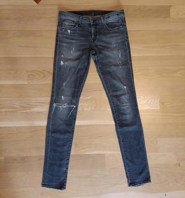 R13 Slouch Skinny Jeans Women's Size 32x33 Made In Italy Marble R13WM0002-42