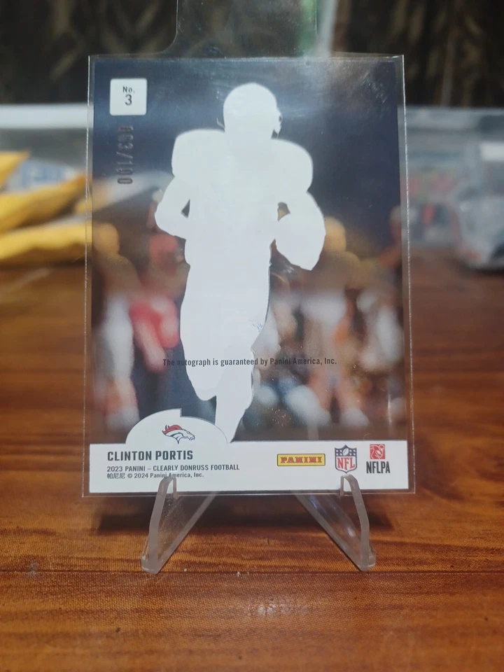 2023 Donruss Clearly Clinton Portis Auto /100 - Image 2 of 2
