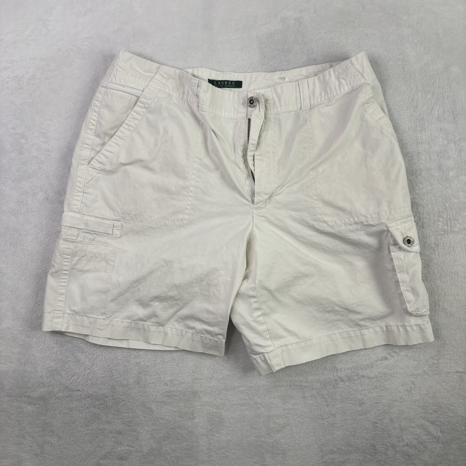 Lauren Ralph Lauren LRL White Cargo Shorts Women's Size 12 Safari