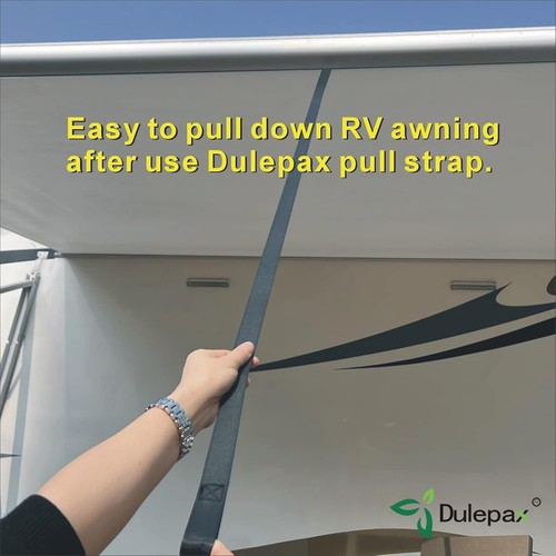 Dulepax Cinghie di Tiraggio per Tenda da Sole per Camper, Cinghie Lunghe 96 Pollici con 2 Pezzi, Nero - Foto 5 di 6