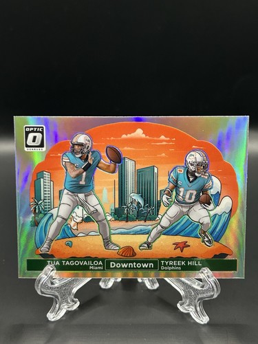 2024 Donruss Optic Tua Tagovailoa & Tyreek Hill #7 Downtown Duos Prizm