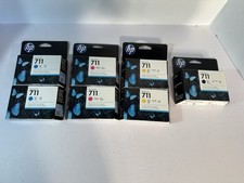 NIB - 7 HP 711 Ink Cartridges 1 - 80ML Black, 2 Each 29-ML Cyan, Magenta, Yellow