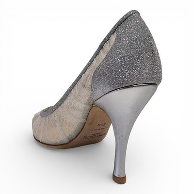Jimmy Choo Love Silver Mesh Women Heel Pumps Size 6.5 US 0312 | eBay