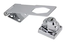National Hardware N183-780 Chrome-Plated Zinc Keyed Hasp Lock 4-1/2 L in.
