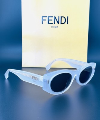 New! Fendi ROMA Sunglasses FE401251 21E White Transparent Frame with Gray Lenses New! FENDI ROMA Sunglasses FE401251 21E White Transparent  main image 4