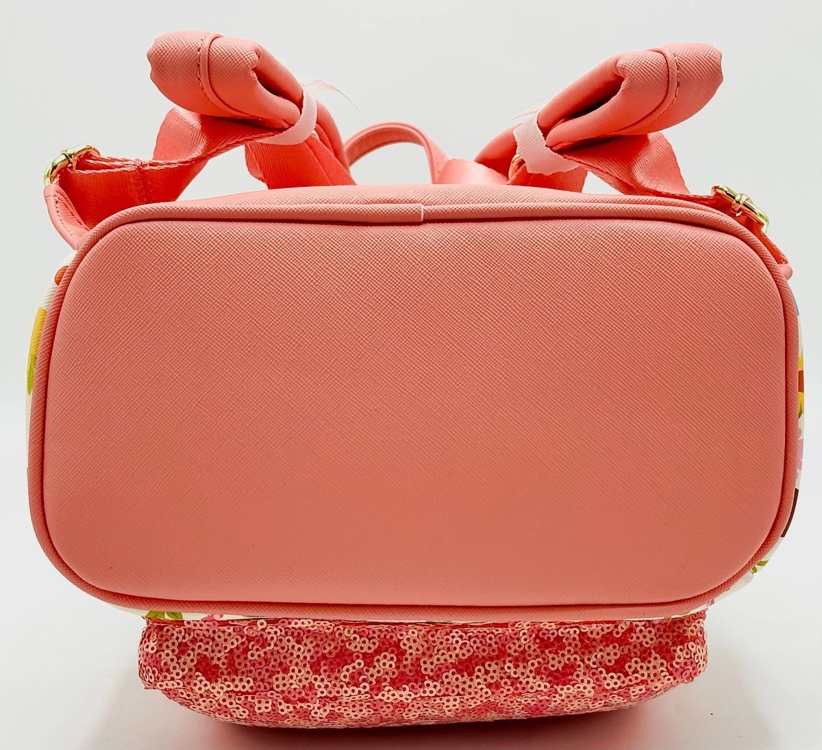 Mini Backpack Floral Sequins Disney Chic Springtime Daypack Adjustable Straps Loungefly Minnie Mouse Floral Sequin Mini Backpack Disney  main image 2