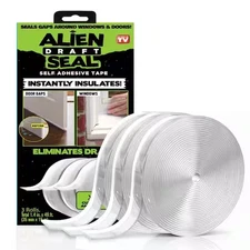 Alien Seal 1.4 in. x 49 ft. Transparent Anti-Draft Insulation Seal Tape (3-Pack)