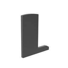 Endkappe Aluminium Schwarz Satin-ELOX f&uuml;r Profil AL/0006-ECO links