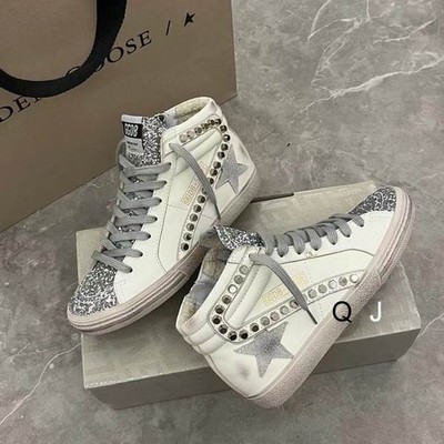 Golden Goose Slide Sneakers White Ice Swarovski Silver NWT - Women's Shoes - NEW