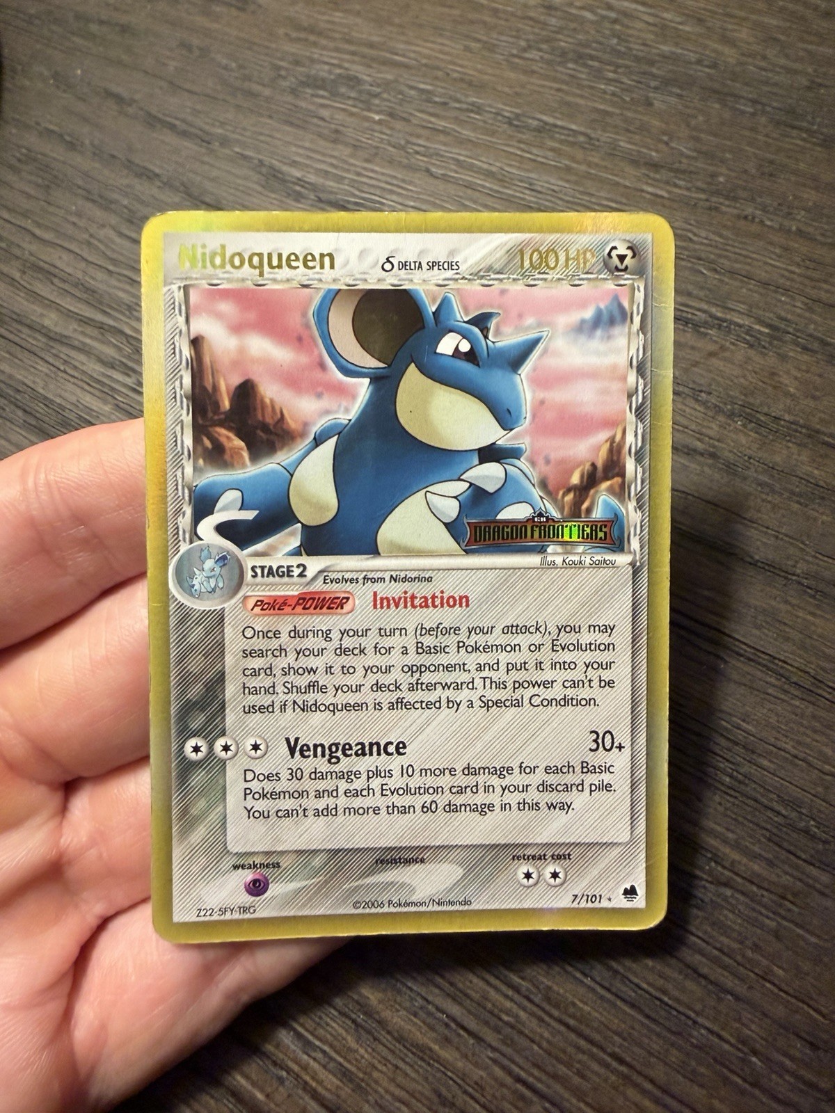 Nidoqueen (Delta Species) EX Dragon Frontiers 7/101 Reverse Holo Pokemon TCG