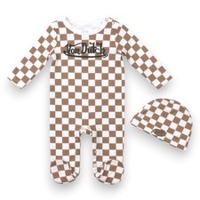 Von Dutch Baby Boys' 2-Piece Footie Coverall & Hat Size NB 3M 6M 9M