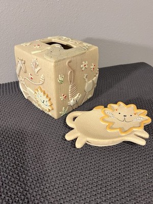 Creative Bath Products Animal Crackers Tissue Cover & Soap Dish Resin Tan