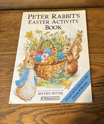 Peter Rabbit Easter Activity Book Beatrix Potter VTG 1999 Large Size