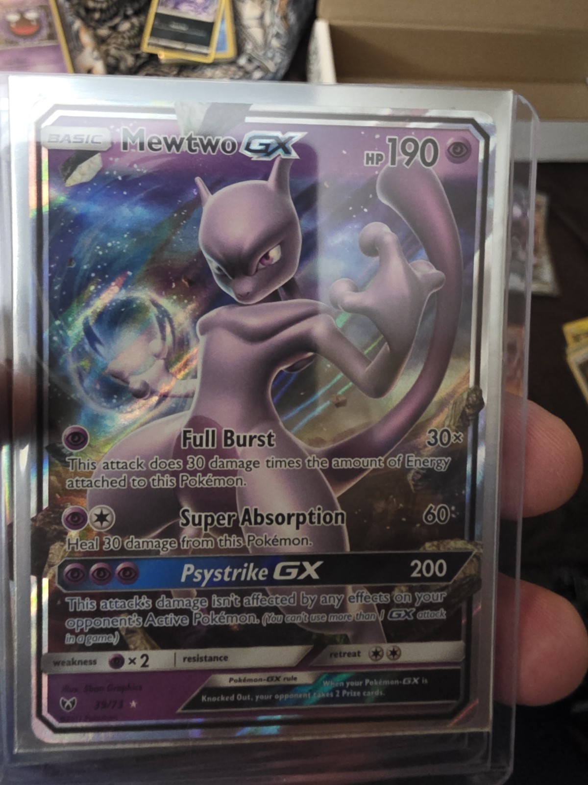 Mewtwo GX 39/73 Shining Legends Card (NM Condition)