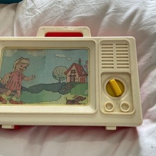 Jouet Ancien Vintage Télé Tv Musicale Image Défilante Boite Musique