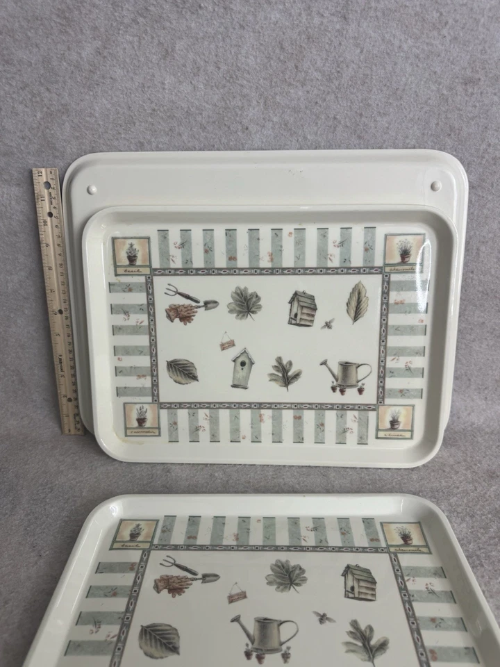 Juego de 3 bandejas para servir hojas, plantas, pajarera Eurita Reston Lloyd Foto 4 de 4