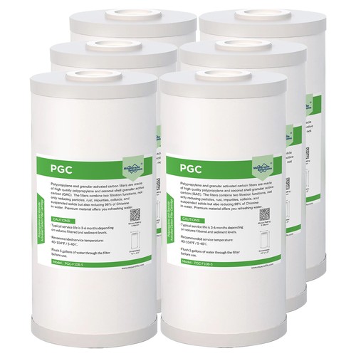 1-10 Pack 10x4.5" Whole House Activated Coconut Carbon Sediment Water Filter 5μm - Picture 19 of 22