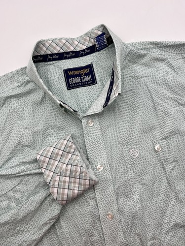 Wrangler George Strait Geometric Shirt Men's 2XLT Cowboy Collection Long Sleeve